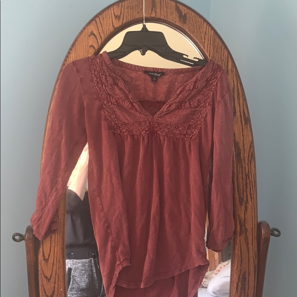 Lucky Brand V neck blouse